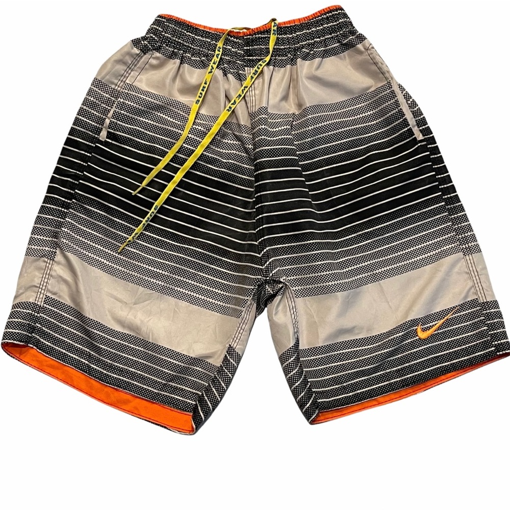 NIKE Style Boy Surf Wear Striped Swim Shorts